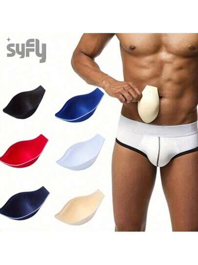 1pc Men's Underwear Enhancing Pad, Sexy 3D Padded U-Pouch Bulge Enhancer, Foam Sports Protector, Swimsuit Triangular Pad, Spaceship Lift Confidence Booster Accessory