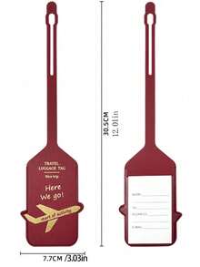 Double-Sided Thickened PU Leather Luggage Tag, Anti-Loss Luggage Tag, Boarding Pass, Carnival Cruise Luggage Tag, Personalized Luggage Tag, Cute Luggage Tag, Suitcase Identification Tag, Address Card, Boarding Pass, Portable Label, Suitcase Bag Tag, Travel Essential Identification Tag, Unisex, Suitable For Travel Backpack, Travel Bag, Suitcase, Travel Gear, Back To School Season - Multicolor - View 9