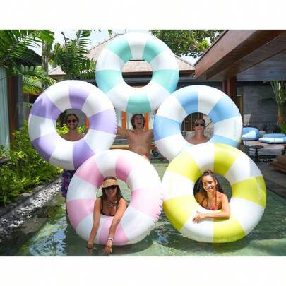 Extra Large Drift Ring. 1.2m Inflatable Pool Float. Durable PVC Construction. Fun Colours For Adults &Amp; Kids. Qui...