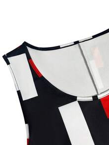 Plus Size Pocket All Over Print Summer Dress Vacation Casual Daily Wear Spring Summer Outfits Sleeveless Geometric Print Long Dress - Multicolor - View 7