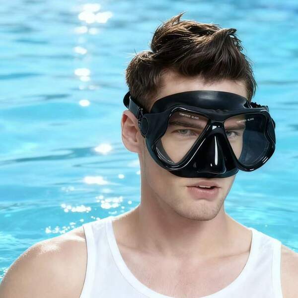 Snorkelmask för vuxna, unisex, med HD-seende och nässkydd, snorkelutrustning