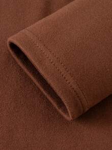 3pcs Double-Sided Fleece Turtleneck Long Sleeve T-Shirts For Men, Autumn/Winter Warm Casual Pullover Thermal Undershirts - Brown - View 8