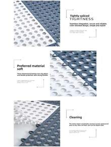 12pcs/Pack 6pcs/Pack Bathroom Interlocking Anti-Slip Mat, Home Bathroom Kitchen Shower Room Floor Mat, Hotel Thick Anti-Slip Rug - Multicolor - View 8