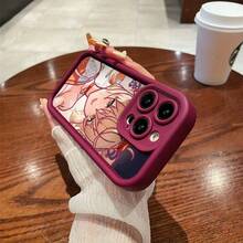 Funda de teléfono con patrón de chica anime para iPhone 16, a prueba de golpes y anti-caída, 14, sensación suave, 12PROMAX, hombres, 13 estética, 13MINI, diseño de protección de lente de cobertura completa, 11 único, 13PROMAX, parejas, 14PROMAX, mujeres, 11PRO, fundas de teléfono 14PRO negras, 12PRO, TPU grueso XR, lindo, 15/16PLUS/16PRO/XSMAX/14PLUS/XS/15PROMAX/13PRO/11PROMAX/15PRO/12/16/15PLUS/12MINI/16PROMAX - Blanco - Ver 12