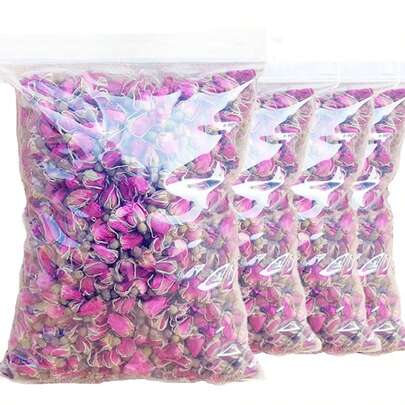 10g/300g Conjunto de capullos de rosa púrpura naturales de alta calidad, flores secas conservadas, adecuadas para decoración del hogar y el dormitorio, elaboración de jabón DIY, combinación de fragancias para velas, artesanía, decoración de bodas, decoración de fiestas festivas, plantas florales