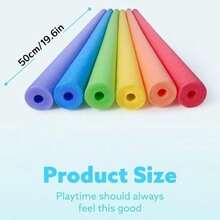 体操海绵棒、泡沫棒、实心圆棒、彩色软棒、泳池泡沫棒、碰撞泡沫、健身泡沫棒 - 空洞 - 查看 5