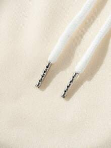 Women's Casual Drawstring Tie Waist Straight Leg Pants, Apricot Color, Versatile For Autumn