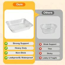 Gladify Aluminum Foil Pans 9x13 Disposable Baking Pans 30 Pack Heavy Duty Half Size Tin Foil Trays For Steam Table Roasting Cooking Heating Freezing Food1 - Bạc - Xem 3