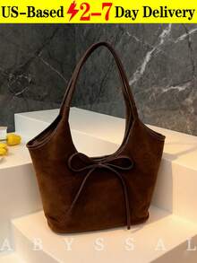Vintage Matte Tote Bag Women Large Capacity Casual Bucket Bag Fashion Single Shoulder Handbag Retro Frosted Large Capacity Tote Bag Women's Casual Bucket Bag Chic Top-Handle Handbag Y2K Vintage Matte Finish Tote Bag Large Capacity Women Casual Bucket Bag Shoulder Handbag  Thanksgiving Accessory  Christmas Market Bag [US Local Warehouse] - 彩色 - 查看 1