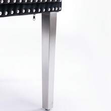 High-End Contemporary Dining Chairs In Solid Wood With Upholstery, Covered In Velvet, Stainless Steel Legs And Rivet Ornaments, Two Chairs Per Set. - Conventional - View 9