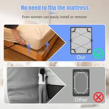 Bed Sheet Straps, Manually Adjustable Fasteners With Metal Clips, Bed Sheet Holder Corner Fitted Sheet Tightening, Strength Cord Lock Keep Sheet In Place, Fits All Mattress Sizes - ban đầu - Xem 7