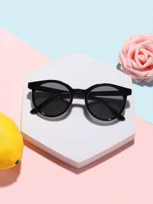 1副亚克力休闲复古圆形时尚眼镜，适合12-16岁青少年，适合假日郊游、服装搭配和节日礼物 - 彩色 - 查看 6