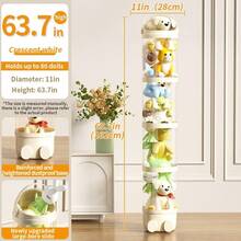 Förvaringshink för dockor, alla hjärtans dag, lyxig presentask, genomskinlig söt förvaringslåda, förvaringslåda för leksaksdockor, dammtät förvaringshink, tvättkorg