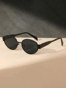 1 Pair Metal Round Fashion Glasses Suitable For Daily Wear, Beach, Outdoor Travel Beach Accessories For Women Glasses Shades Basics Fall Winter Women Outfits Clothes Business Casual Gifts For Summer Beach Vacation,Outdoor,Travel Preppy Style For Back To School - Multicolor - View 9