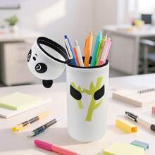 Carcasă pentru stilouri cu suport pentru stilouri, organizator transparent din PVC, pentru rechizite școlare și de birou