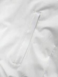 Men Long Sleeve Letter Graphic Striped Trim Zip Up Jacket, For Fall