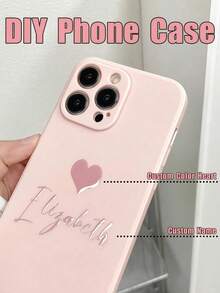1个定制名字手机壳，个性化名字设计手机套，定制名字手机壳，心形手机壳，周年纪念礼物，情人节礼物，礼物，生日礼物，结婚礼物，母亲节礼物，父亲节礼物，送给闺蜜的礼物，送给爸爸妈妈的礼物，送给男朋友的礼物，送给女朋友的礼物 - 粉色 - 查看 5