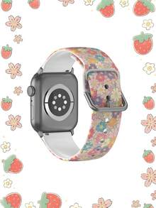 层叠花瓣硅胶表带，兼容 38mm、40mm、41mm、42mm、44mm、45mm、49mm，适用于 Series Ultra/S11/S10/SE/8/7/6/5/4/3/2/1，粉色、紫色、黄色、蓝色可选。 - 彩色 - 查看 2