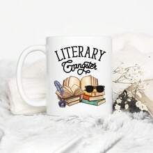 Taza de café divertida para amantes de los libros, taza de gángster literario, regalos para bibliófilos lectores libreros (11oz) - Multicolor - Ver 8