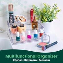 Oizeir Clear Spice Rack 2-Pack 3-Tier Acrylic Organizer For Cabinet Deep Spice Shelf 10.4 X 9.6 X 4 Inches Holds Seasoning And Condiments - 透明的 - 查看 6