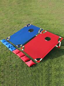 6pcs Cornhole Toss Game Set - Suitable For Outdoor Parties, Camping And Backyard Entertainment - Includes 6 Bean Bags, No Batteries Required, Great For Christmas, Halloween, Thanksgiving And New Year