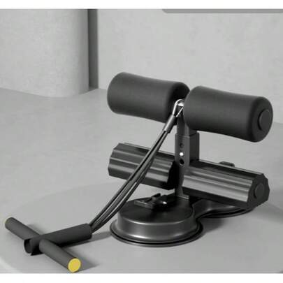 O aparelho multifuncional para exercícios abdominais (1 unidade) é ideal para salas de estar, quartos e varandas. Perfeito para abdominais, flexões e fortalecimento do core. Altamente estável, fácil de guardar, leve e prático para a prática de Pilates.