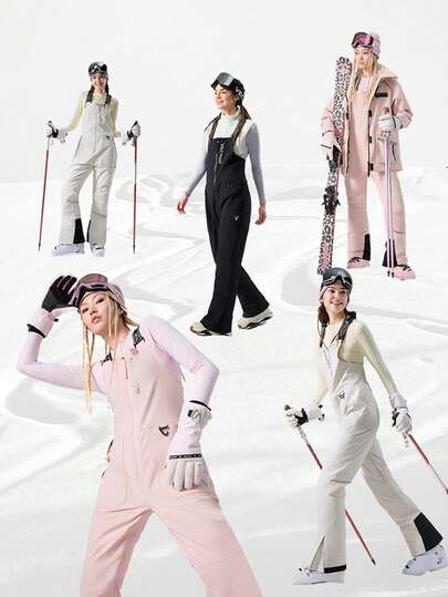 VECTOR MOTION Montis 加厚滑雪背带裤，男女通用，弹性面料，防水，耐磨，防风，透气，保暖，接缝处采用压胶工艺，直筒裤型，适用于单板/双板滑雪