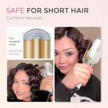 Curling Iron Hair Crimper Waver - TYMO ROVY Beach Waves Curling Wand, Ionic Deep Waver Hair Curler Tool With Ceramic 3 Barrel For Women, Dual Voltage, Anti-Scald, Easy To Use, Pink, 1.25 Inch Christmas Decor, Holiday Decor,  Christmas Tree Ornaments,  Winter Holiday Decor, Christmas Gifts,New Year Gifts,New Year Decorations - Vàng thanh lịch - Xem 5