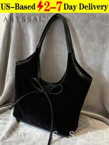 Vintage Matte Tote Bag Women Large Capacity Casual Bucket Bag Fashion Single Shoulder Handbag Retro Frosted Large Capacity Tote Bag Women's Casual Bucket Bag Chic Top-Handle Handbag Y2K Vintage Matte Finish Tote Bag Large Capacity Women Casual Bucket Bag Shoulder Handbag  Thanksgiving Accessory  Christmas Market Bag [US Local Warehouse] - 彩色 - 查看 10