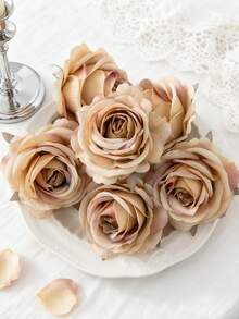 5/500PCS Artificial Pineapple Flower Head Fake Plants,Artificial Flower, For Bouquet Diy, Wreath Material, Candy Box Accessories, Chest Flower, Headflower Material, Birthday Party Cake Accessories, Home Decor, Bride Holding Flower, Wedding Decorations, Room Decor, Kitchen Accessories, Dining Room, Bedroom Decor - Brown - 157 - View 4