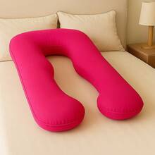 Pregnancy Body Pillow, 200 Thread Count Micropercal, 120x60cm, Ergonomic, Soft, For Bed - Rosa Fucsia - Ver 1