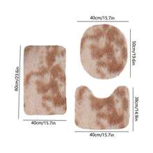 3Pcs Mixed Color Bathroom Rugs Set, Multi Purpose Modern Style Bath Mats Set - Comfortable SoftToilet Carpet, Non-Slip, Fast Absorbent, Machine Washable, Perfect For Bedroom Decor, Tub, Toilet Floor, Shower Room - Màu Khaki - Xem 3
