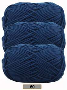 3 Rolls/150g 5-Ply Acrylic Blended Yarn, 50g Per Roll, 100% Acrylic Soft Yarn, Medium Thickness - Ideal For Handmade Knitting, Weaving, DIY Crafts, Knitting And Crocheting, Soft And Versatile, Suitable For DIY Crochet And Woven Bags - Multicolor - View 36