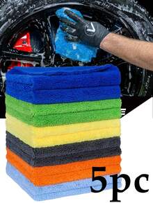 400gsm Polyester & Cotton Blend Car Wash Towel, Cleaning Cloth, Polishing Cloth, Detailing Towel, Highly Absorbent - one-size - View 1