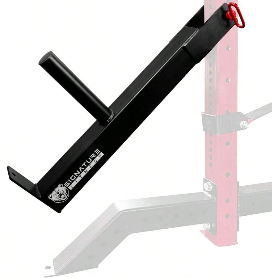 Fitvids Belt Squat Lever Arm Plate Loaded Gym Fitness Equipment For Full-Body Workouts Including Curls Rows And Guided Deadlifts Or Deadlift Assistance Designed To Work With 5/8 And Larger Diameter Hole Squat Racks For Versatile Strength Training Applications - Black - View 1