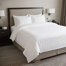 1pc 100% Polyester Duvet Cover (No Filling), Suitable For All Seasons, Modern Polyester Hotel Bedding - White - View 8