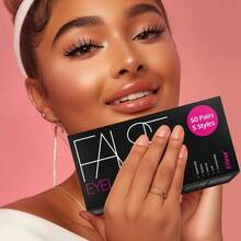 ZxsdEliace Eyelases 50 Pairs 5 Sty Luxuus F Mink Lases  Look Wispy Fluffy Andmade Cat Eye False Las Pack False Eyelases Set Fake Lases Strs Makeup Fake Eyelases PackFalse Eyelashes - 黑色 - 查看 5