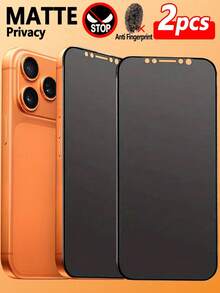 2片/套 磨砂防窥全覆盖防盗膜，适用于，防指纹、防摔、防刮花，触感细腻，不留指纹，兼容保护膜，兼容保护膜，兼容手机壳，兼容 17 Pro Max、17 Air、17、16 Pro Max、16 Pro、16 Plus、16、16 E、15 Pro Max、14 Pro Max、13 Mini、12、11、XS Max、XR、X、8、8 Plus、7、7 Plus所有系列 - 黑色 - 查看 35