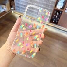 Una funda de teléfono transparente de alta calidad con una estética de paleta de helado de sandía colorida, una funda de protección creativa y moderna, resistente a golpes y caídas, duradera y a prueba de manchas, adecuada para todas las series de teléfonos , compatible con  17/17 Pro/17 Pro Max/17 Air/ 16/16 Pro/16 Pro Max/16 Plus/ 15/15 Pro Max/15 Pro/15 Plus/ 14/14 Pro/14 Plus/14 Pro Max/ 13/13 Pro/13 Pro Max/12/12 Pro/12 Pro Max/11/11 Pro/11 Pro Max/XR/X/XS/XS Max - Regalos de cumpleaños lindos y modernos para mujeres y amigas - Transparente 1029 - Ver 3