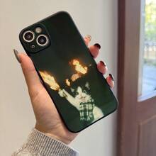 1pc Happy Flame Cat Matte Soft Phone Case Suitable For IPhone 16, 15, 14, 13, 12, 11 Pro Max, 14 Plus, 15 Plus, XS, XR, X, 8, 7, SE 2020 - 1 CÁI - Xem 2