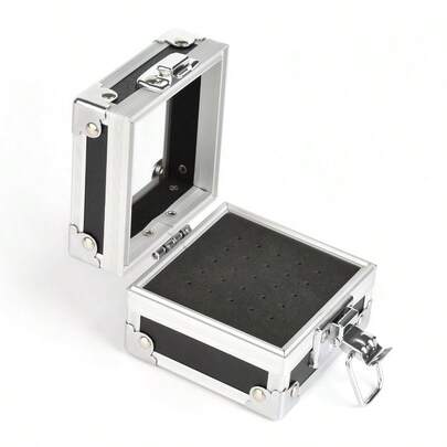 GSYY Essional 25 Ho Nail Drill Bi Box Container Nail Drill Grinding Bit Holder Nail Polish Head Sage Box Nail Tools  Container Dilay Sage Box Manicure Tool Black