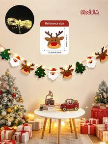 1 peça de cordão de luz para decoração de Natal, equipado com cordão de luz de 2 m/20 LED, pingente de decoração de banner de Natal, veado, Papai Noel, boneco de neve, adequado para decoração de árvore de Natal, decoração de casa interna, decoração de quarto ou festa, decoração de Natal, árvore de Natal, decoração de presente, Ação de Graças, casamento para presentes, suprimentos para festa, jardim interno externo, feriado, Halloween, decoração de Natal, Ação de Graças, casamento para presentes, suprimentos para festa, jardim interno externo, feriado, decoração de Halloween, enfeites de Halloween