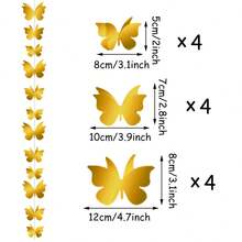12pcs Holographic Butterfly Hanging Decor, Backdrop Decoration, Photography Props - Multicolor - View 4