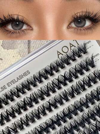 DIY Cluster Eyelashes Set - 280 Pcs Mixed Lengths (9-16mm), Natural Look Individual Lash Clusters For Home Use, Fluffy & Soft False Lashes