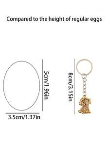 Personalized Fashion Cute Full Diamond Alloy Pet Puppy Keychain, Animal Keychain, Dog Lover Keychain, Pet Keychain, Car Keychain, Bag Pendant, Keychain Accessories, Men And Women Keychain, Birthday Gift, Event Gift, Anniversary Gift, Party Souvenir - Multicolor - View 6