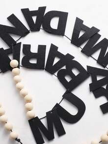 Bộ 1 biểu ngữ Ramadan Mubarak, vòng hoa Eid Mubarak, đồ trang trí Eid bằng hạt gỗ, đồ trang trí nhà cửa cho ngày lễ Ramadan và Eid, thích hợp cho phòng khách, phòng ngủ và tiệc tùng, tạo thêm không khí trang nghiêm và lễ hội cho các lễ kỷ niệm Ramadan và Eid của bạn, tự làm. - Nhiều màu - Xem 7