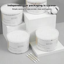 HMQ beauty Wholesale Double Headed Cleaning Swabs Disposable Canned Cleaning Swabs Makeup Lipstick Medical Cleaning Ear Wax Tool,Cheap,Stocking Stuffers,Makeup,Makeup Tools,Cheap Stuff,Gifts,Gifts For Women,Christmas Gifts - White - View 3