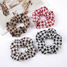 New Plaid Scrunchies, High-Quality Elastic Hair Ties, Versatile Ponytail Holders, Solid Color & Floral Scrunchies ,Hair Elastics ,Hair Rubber Bands ,Hair Rope