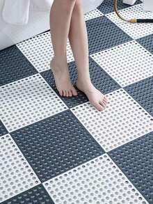 12pcs/Pack 6pcs/Pack Bathroom Interlocking Anti-Slip Mat, Home Bathroom Kitchen Shower Room Floor Mat, Hotel Thick Anti-Slip Rug - Multicolor - View 3