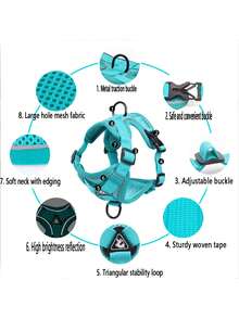 New Dog Leash Vest Style Pet Cat Chest Strap Reflective Breathable Walking Cat Leash Dog Leash Adjustable Small, Medium And Large Dog Walking Leash Chest Strap - Multicolor - View 2